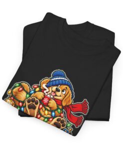 Holiday Golden Retriever T-Shirt | Warm Wishes Cold Paws - Image 8