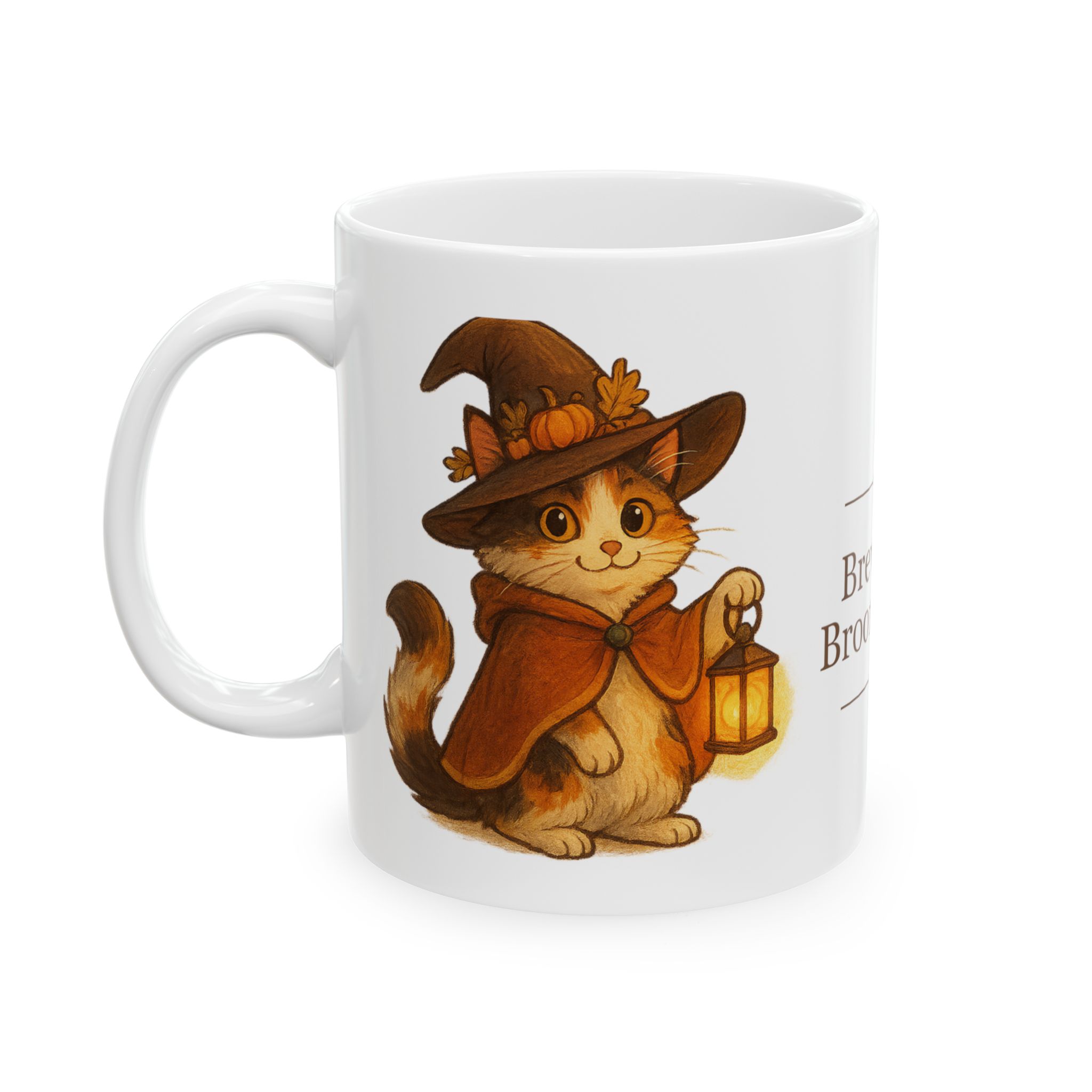 Willow the Harvest Witch Ceramic Mug | Harvest Witch Cat Mug - Image 4