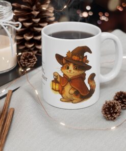 Willow the Harvest Witch Ceramic Mug | Harvest Witch Cat Mug - Image 5
