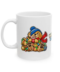 Holiday Golden Retriever Ceramic Mug | Warm Wishes Cold Paws (11oz, 15oz) - Image 4