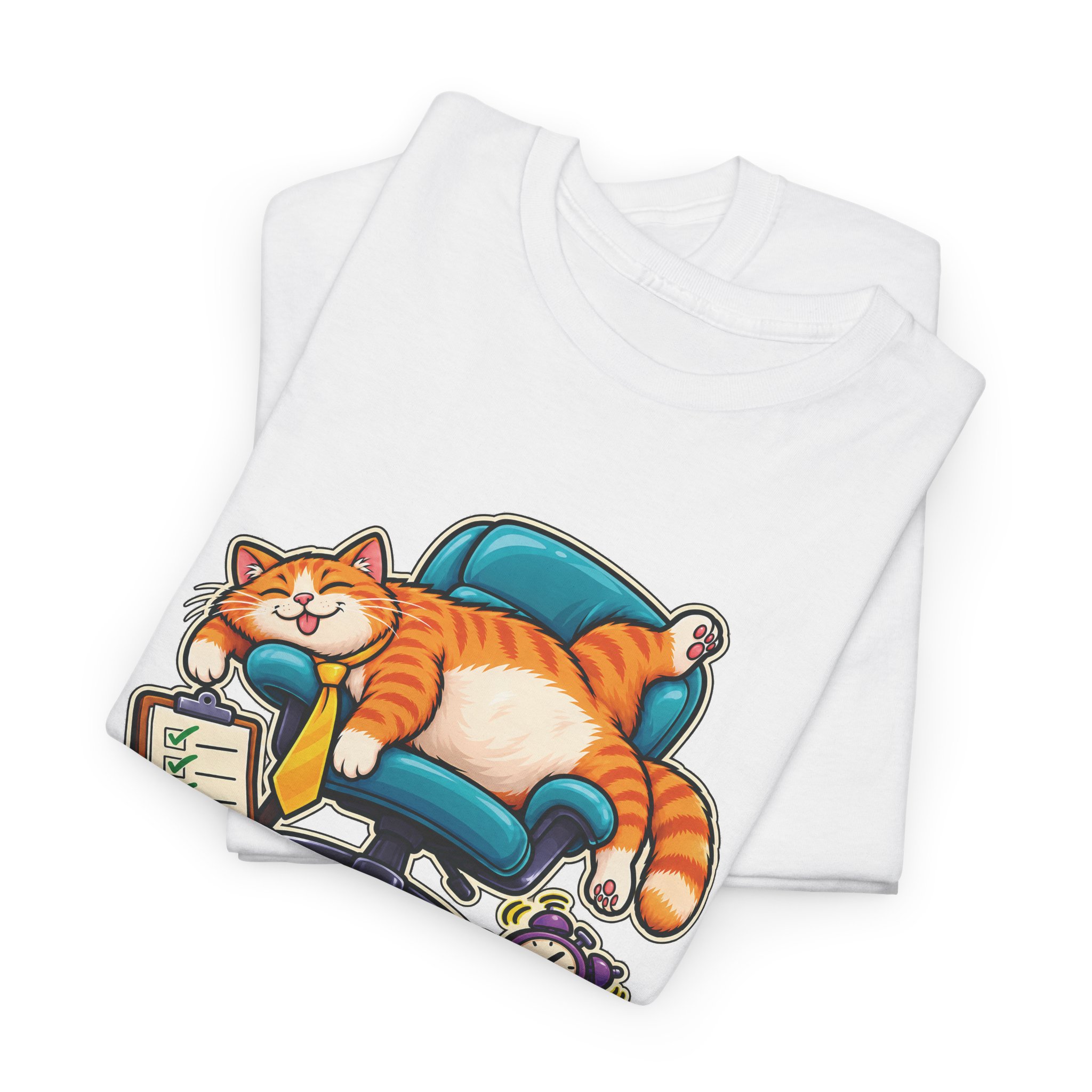 Orange Tabby Cat T-Shirt | Highly Qualified to Nap - Image 4