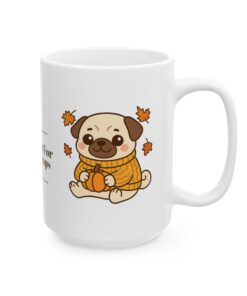 Pumpkin Patch Pug Ceramic Mug | Pug Mug - Image 9