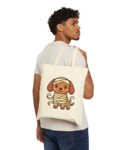 Sir Wrapsalot Cotton Canvas Tote Bag | Mummy Dachshund Tote - Image 4