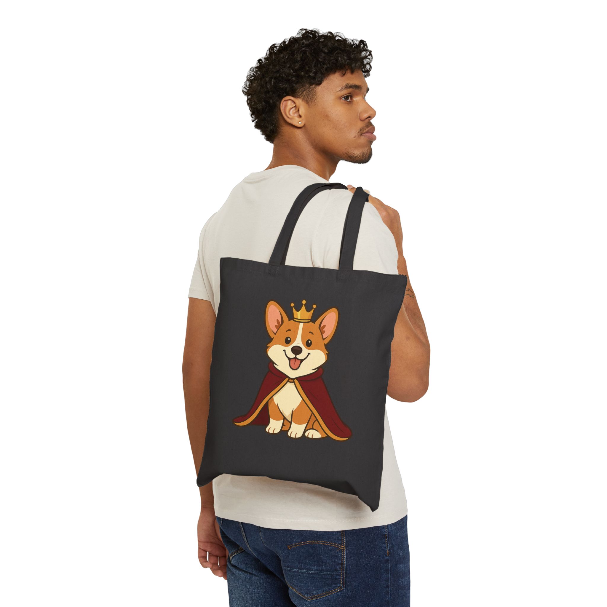 Queen Biscuit Cotton Canvas Tote Bag | Queen Biscuit Tote - Image 7