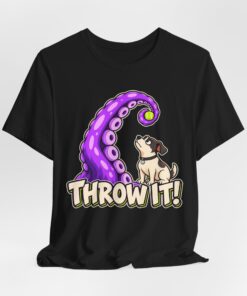 THROW IT! Dog & Tentacle Graphic T-Shirt - Image 12