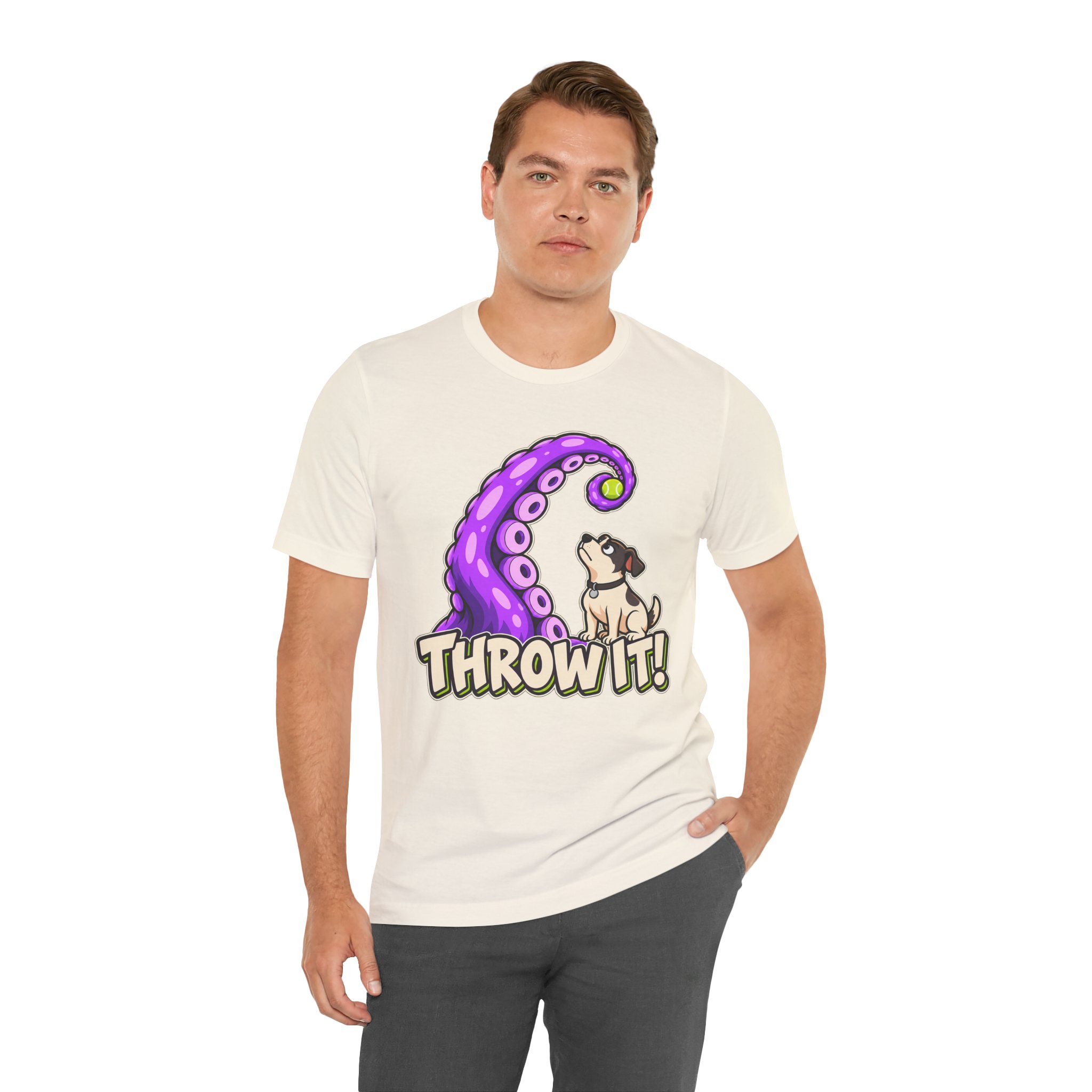 THROW IT! Dog & Tentacle Graphic T-Shirt - Image 22