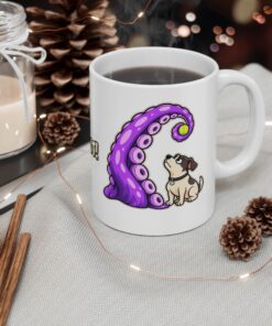Alternative view of THROW IT! Dog & Tentacle Graphic Mug