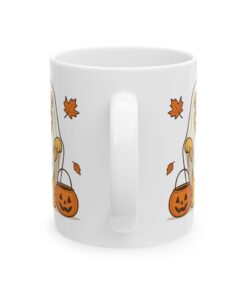 Boo the Bedsheet Ghost Pup Ceramic Mug | Pup Mug - Image 3