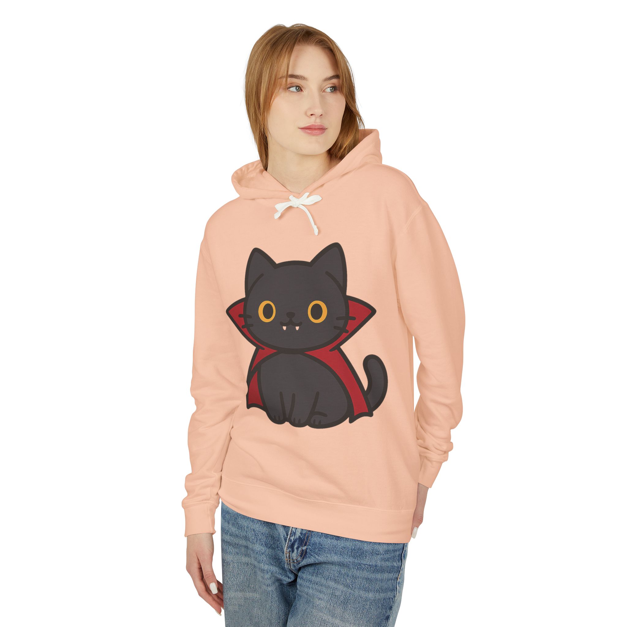 Count Purrcula Lightweight Pullover Hoodie | Count Purrcula Hoodie - Image 2