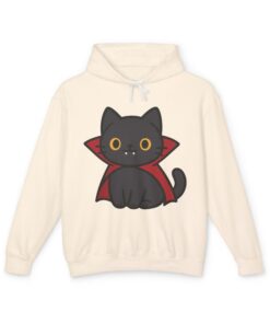 Count Purrcula Lightweight Pullover Hoodie | Count Purrcula Hoodie - Image 7