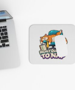 Orange Tabby Cat Mouse Pad | Highly Qualified to Nap - Image 4