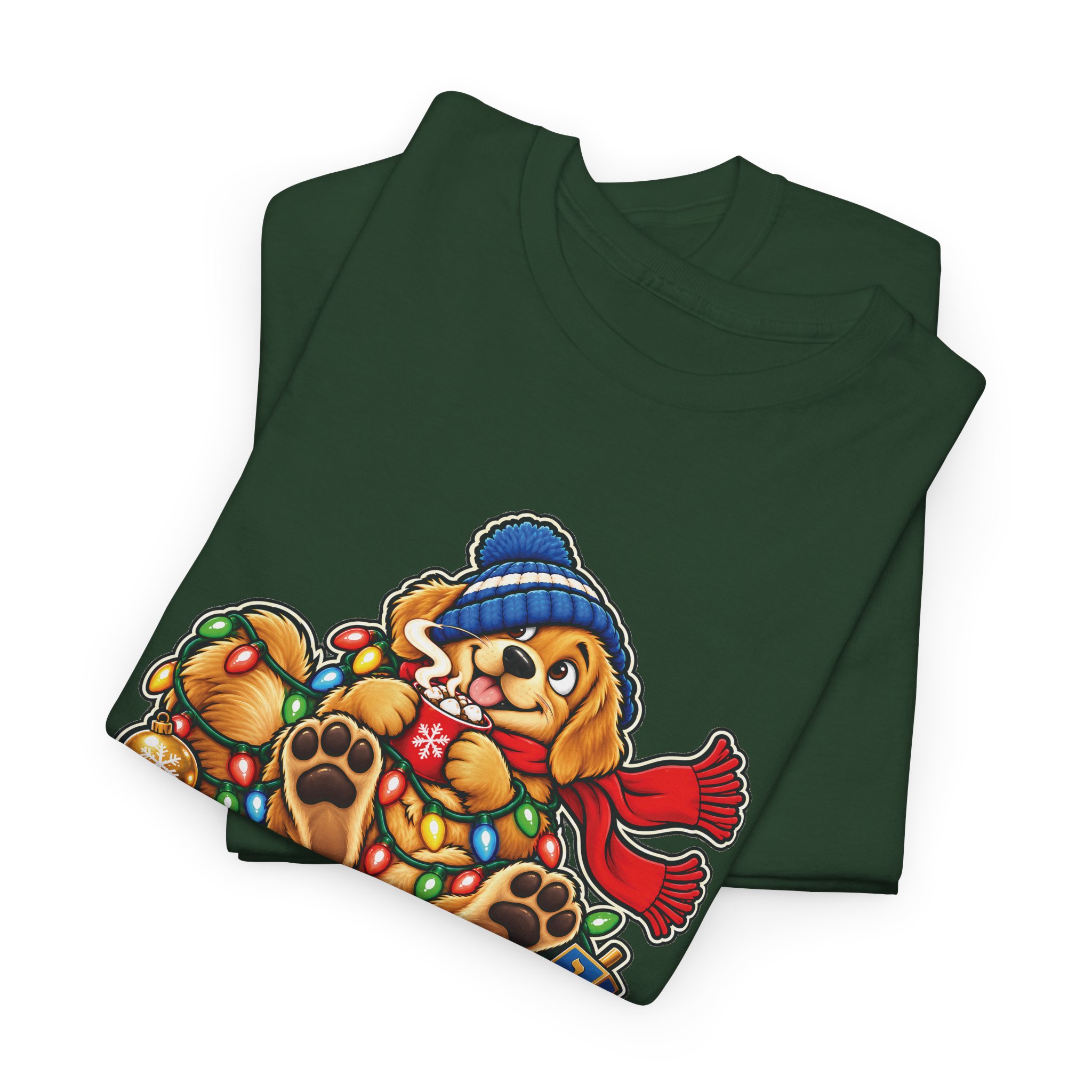 Holiday Golden Retriever T-Shirt | Warm Wishes Cold Paws - Image 24
