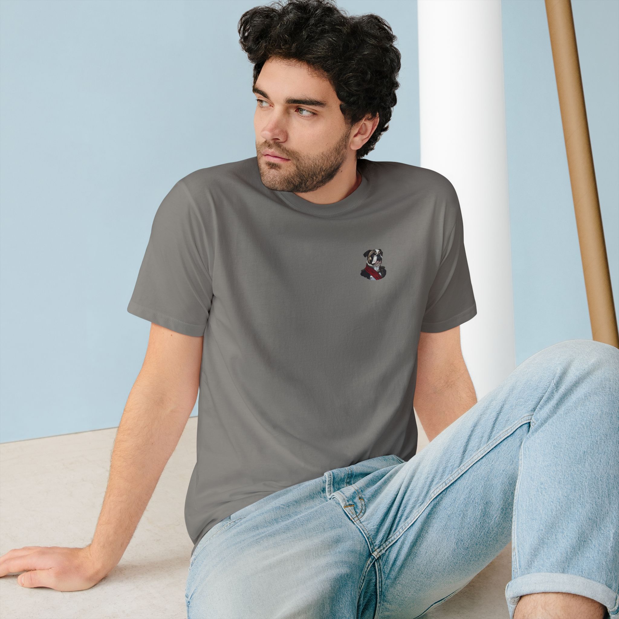 Duke of Barkington Men’s Organic Cotton T-Shirt – Bulldog Royalty Meets Everyday Style - Image 15