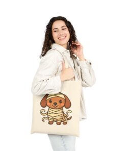 Sir Wrapsalot Cotton Canvas Tote Bag | Mummy Dachshund Tote - Image 6