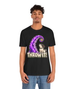 THROW IT! Dog & Tentacle Graphic T-Shirt - Image 14