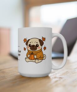 Pumpkin Patch Pug Ceramic Mug | Pug Mug - Image 10