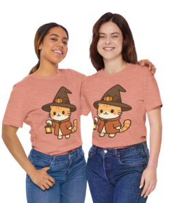 Willow the Harvest Witch Unisex Heavy Cotton T-Shirt | Harvest Witch Cat Tee - Image 7