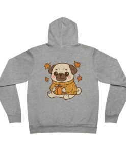 Pumpkin Patch Pug Lightweight Pullover Hoodie | Pug Hoodie - Image 10