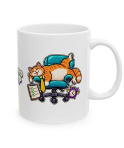 Orange Tabby Cat Ceramic Mug | Highly Qualified to Nap (11oz, 15oz)