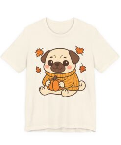 Pumpkin Patch Pug Unisex Heavy Cotton T-Shirt | Pug Tee - Image 12