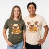 Pumpkin Patch Pug Unisex Heavy Cotton T-Shirt | Pug Tee