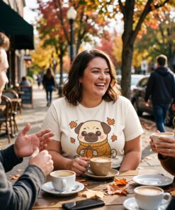 Pumpkin Patch Pug Unisex Heavy Cotton T-Shirt | Pug Tee - Image 11