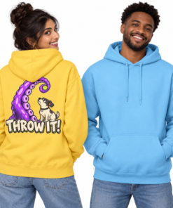 THROW IT! Dog & Tentacle Softstyle Fleece Hoodie