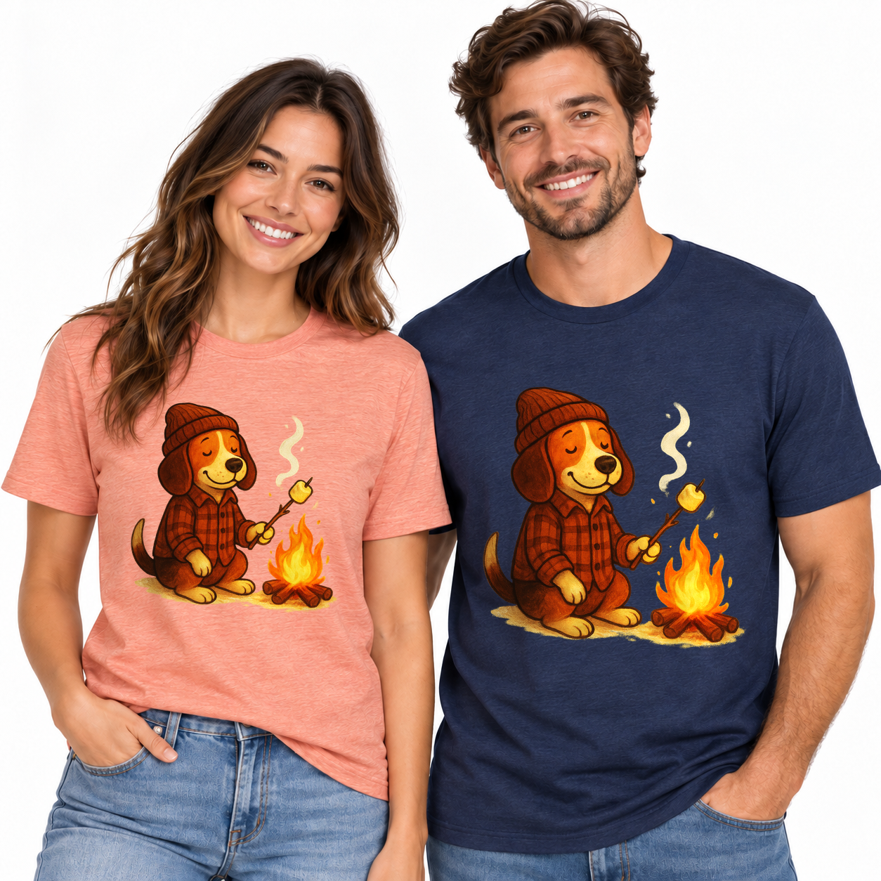 Baxter the Bonfire Beagle Unisex Jersey T-Shirt | Beagle Tee