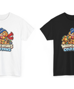 Holiday Golden Retriever T-Shirt | Warm Wishes Cold Paws