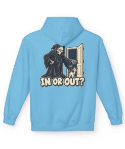 IN OR OUT? Cat & Grim Reaper Graphic Hoodie - Image 15