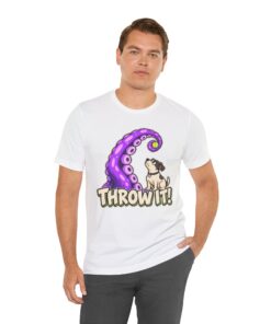 THROW IT! Dog & Tentacle Graphic T-Shirt - Image 8