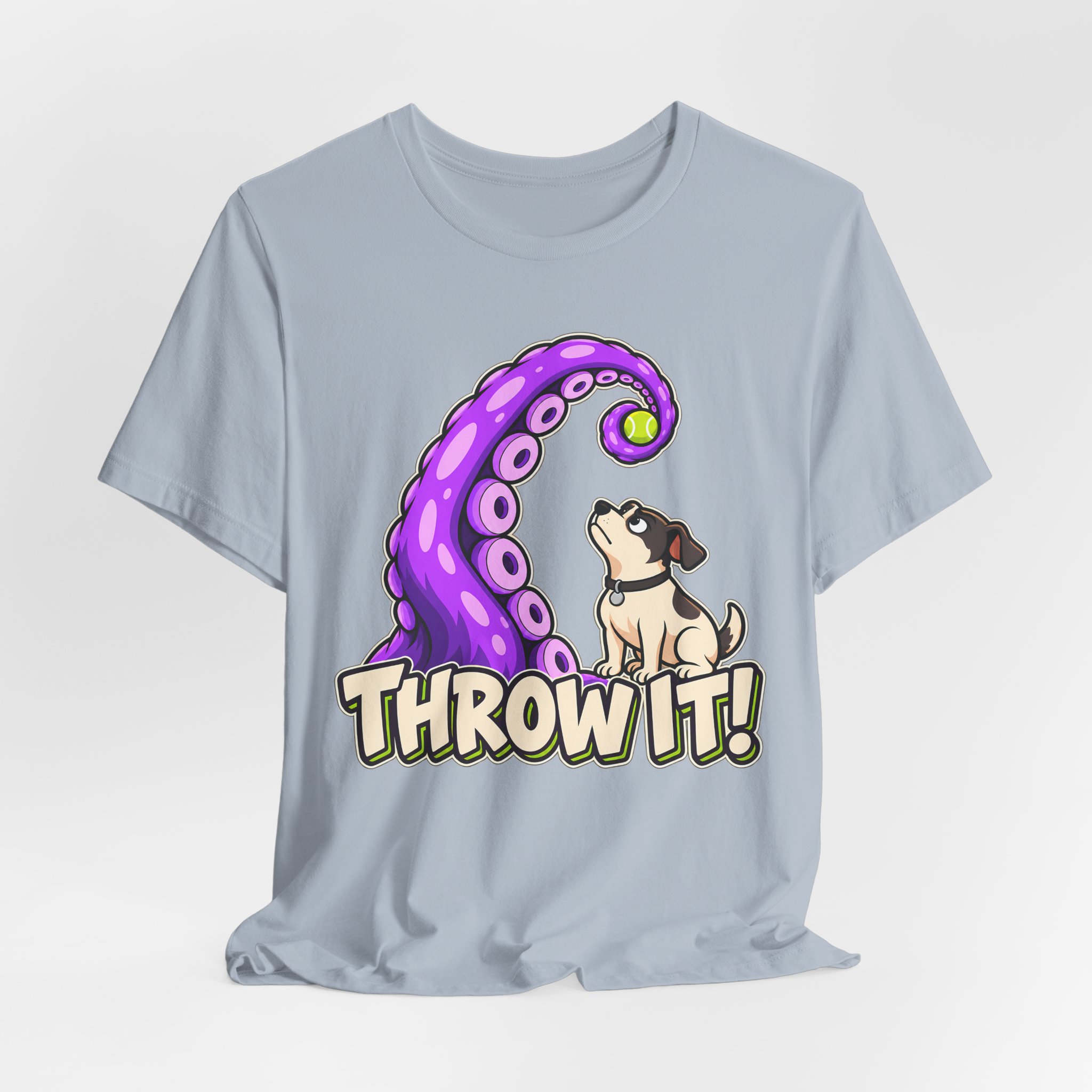 THROW IT! Dog & Tentacle Graphic T-Shirt - Image 26
