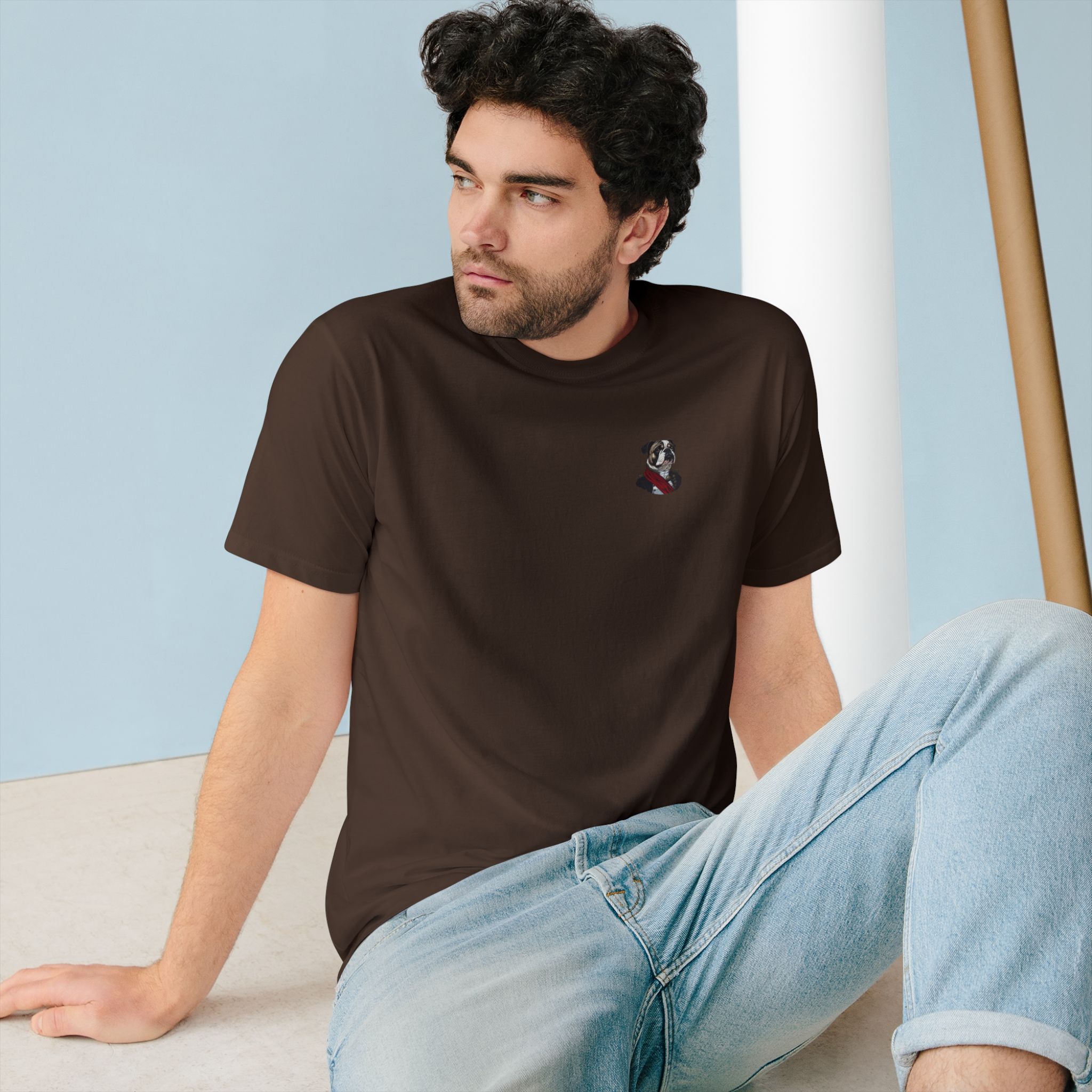 Duke of Barkington Men’s Organic Cotton T-Shirt – Bulldog Royalty Meets Everyday Style - Image 18