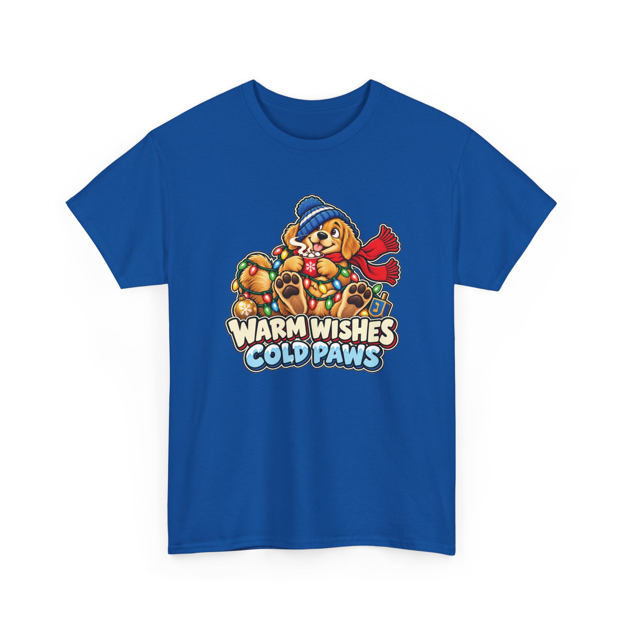 Holiday Golden Retriever T-Shirt | Warm Wishes Cold Paws - Image 38