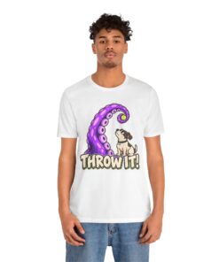 THROW IT! Dog & Tentacle Graphic T-Shirt - Image 7