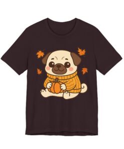 Pumpkin Patch Pug Unisex Heavy Cotton T-Shirt | Pug Tee - Image 34