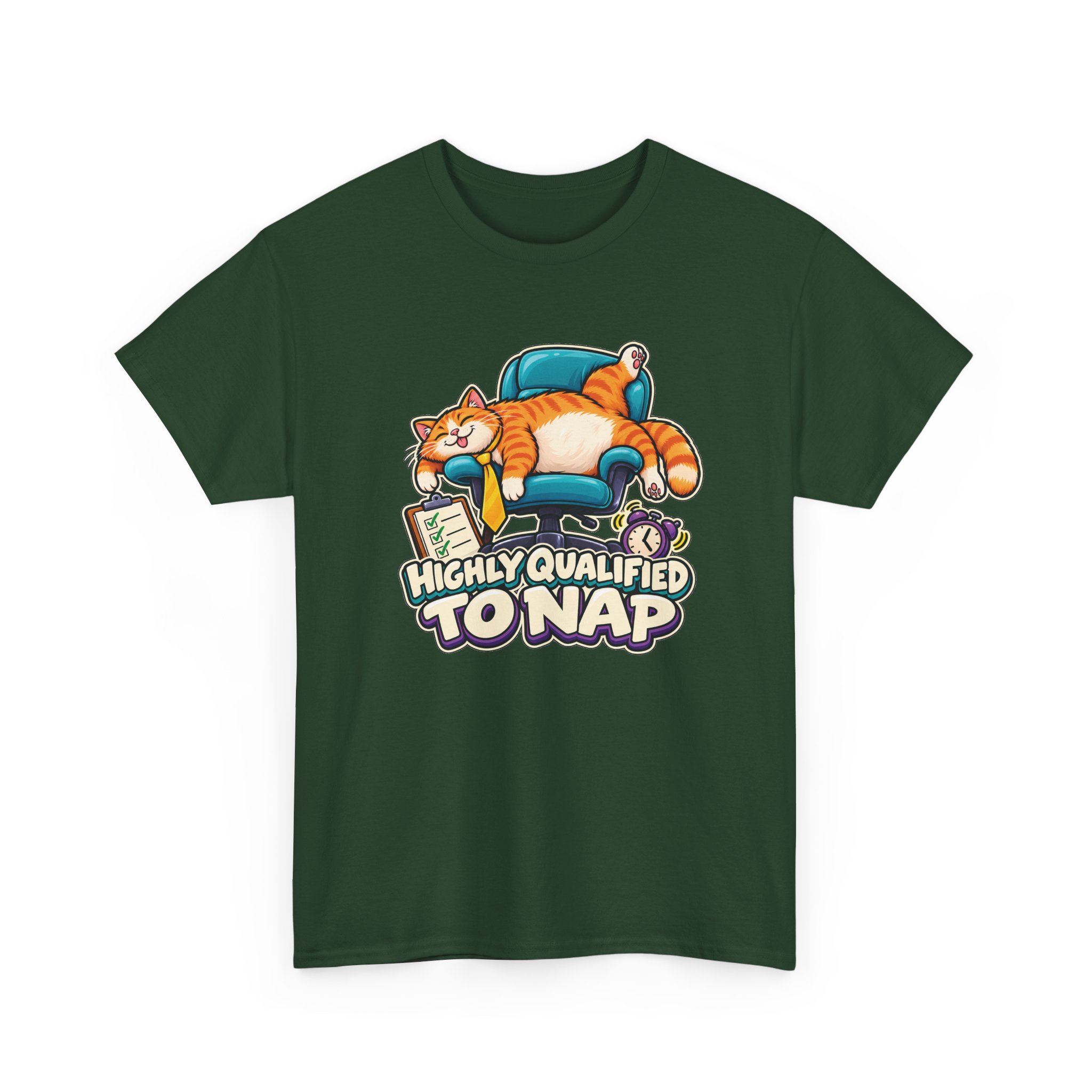 Orange Tabby Cat T-Shirt | Highly Qualified to Nap - Image 26