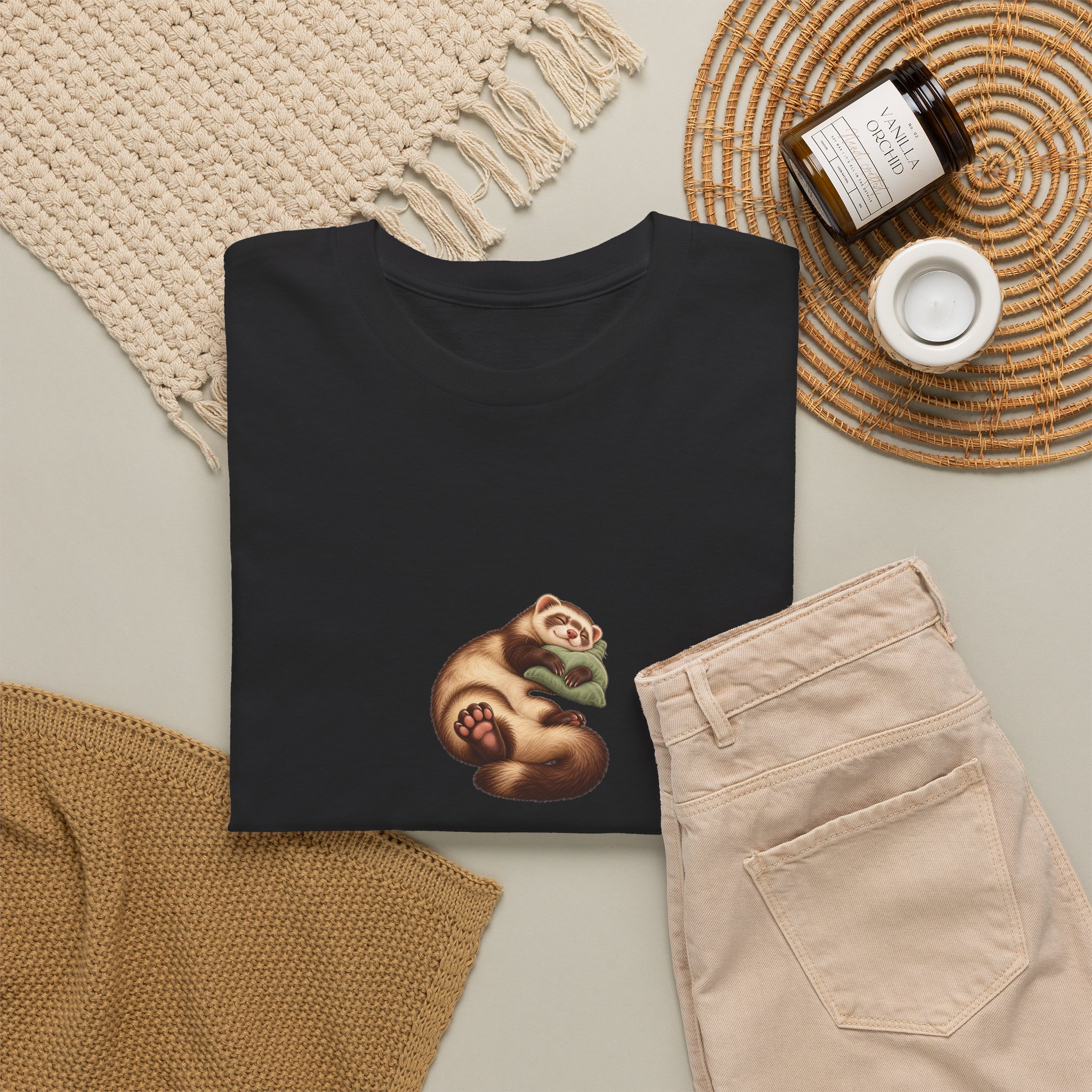 Noodle Snoozebottom Ferret T-Shirt | Highly Qualified to Nap - Image 9