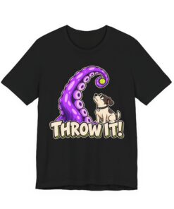 THROW IT! Dog & Tentacle Graphic T-Shirt - Image 9