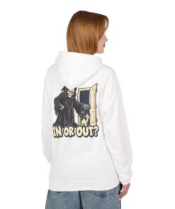 IN OR OUT? Cat & Grim Reaper Graphic Hoodie - Image 9
