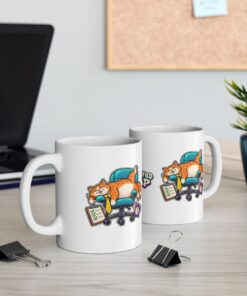 Orange Tabby Cat Ceramic Mug | Highly Qualified to Nap (11oz, 15oz) - Image 5