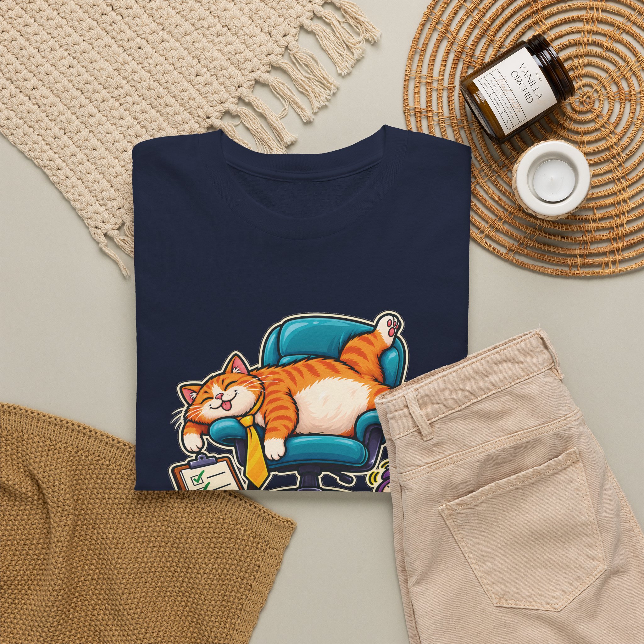 Orange Tabby Cat T-Shirt | Highly Qualified to Nap - Image 13