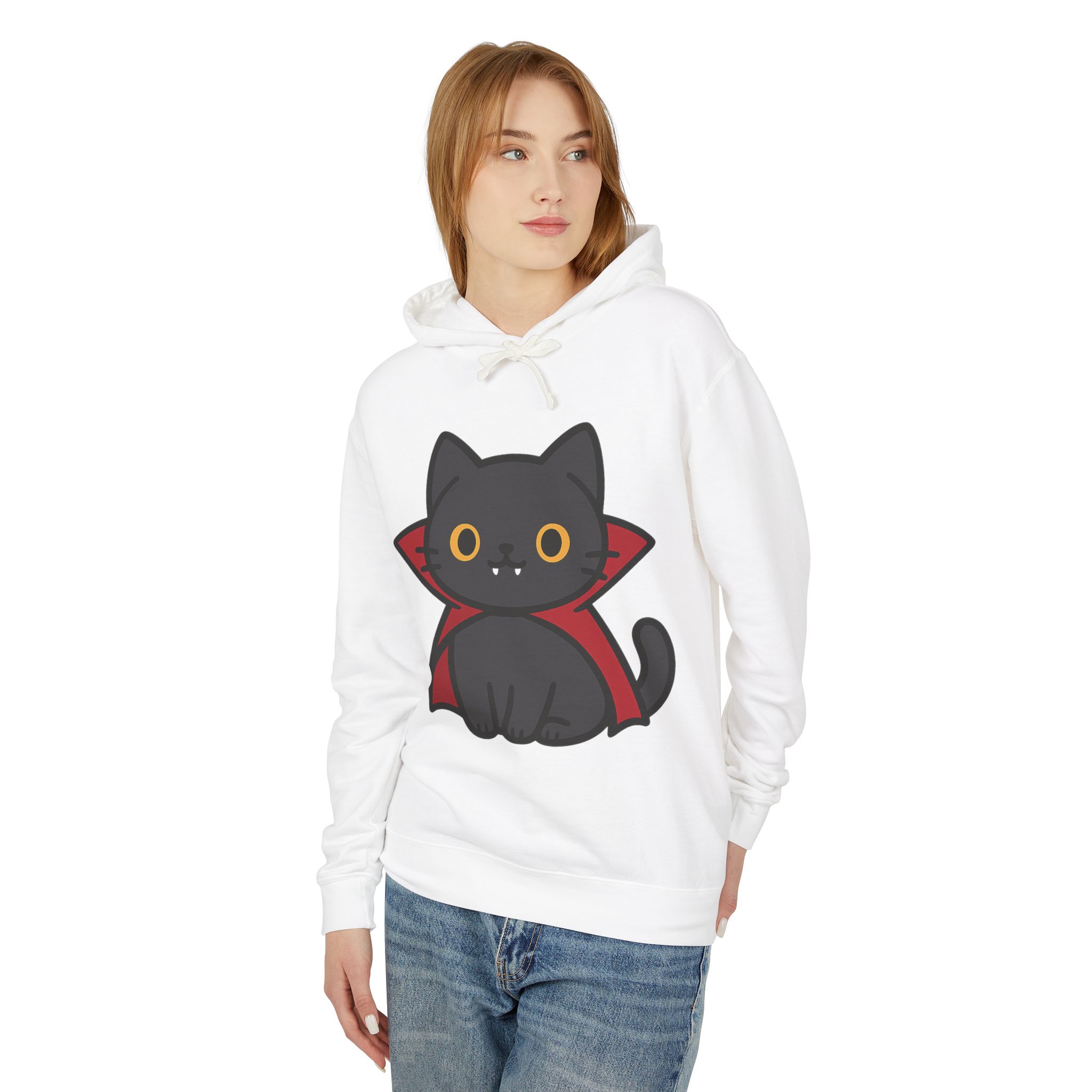 Count Purrcula Lightweight Pullover Hoodie | Count Purrcula Hoodie - Image 13