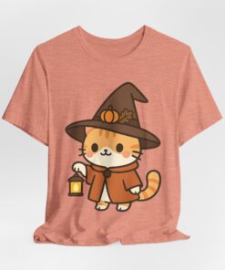 Willow the Harvest Witch Unisex Heavy Cotton T-Shirt | Harvest Witch Cat Tee - Image 5