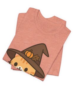 Willow the Harvest Witch Unisex Heavy Cotton T-Shirt | Harvest Witch Cat Tee - Image 4