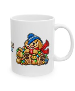 Holiday Golden Retriever Ceramic Mug | Warm Wishes Cold Paws (11oz, 15oz)