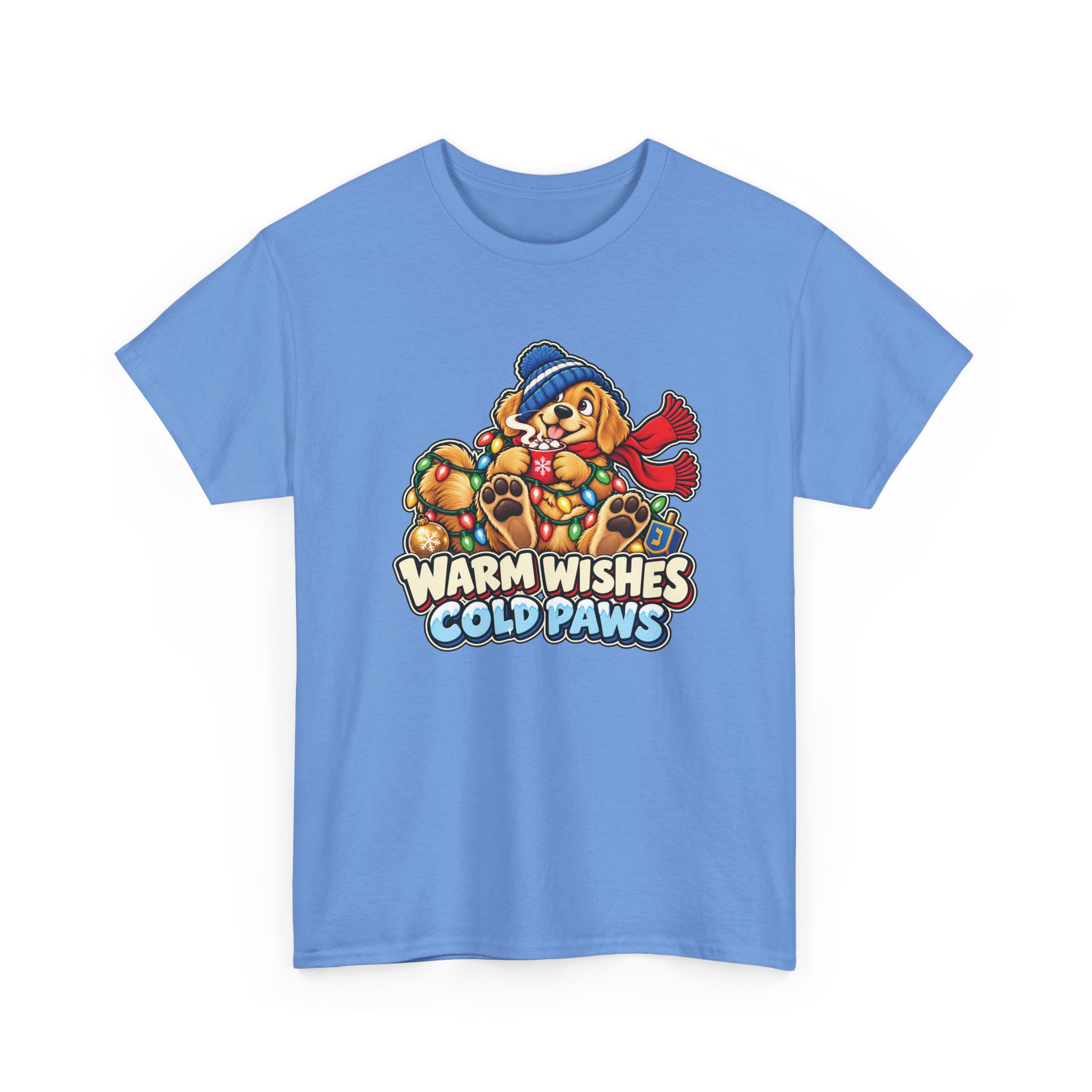 Holiday Golden Retriever T-Shirt | Warm Wishes Cold Paws - Image 34