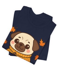 Pumpkin Patch Pug Unisex Heavy Cotton T-Shirt | Pug Tee - Image 32