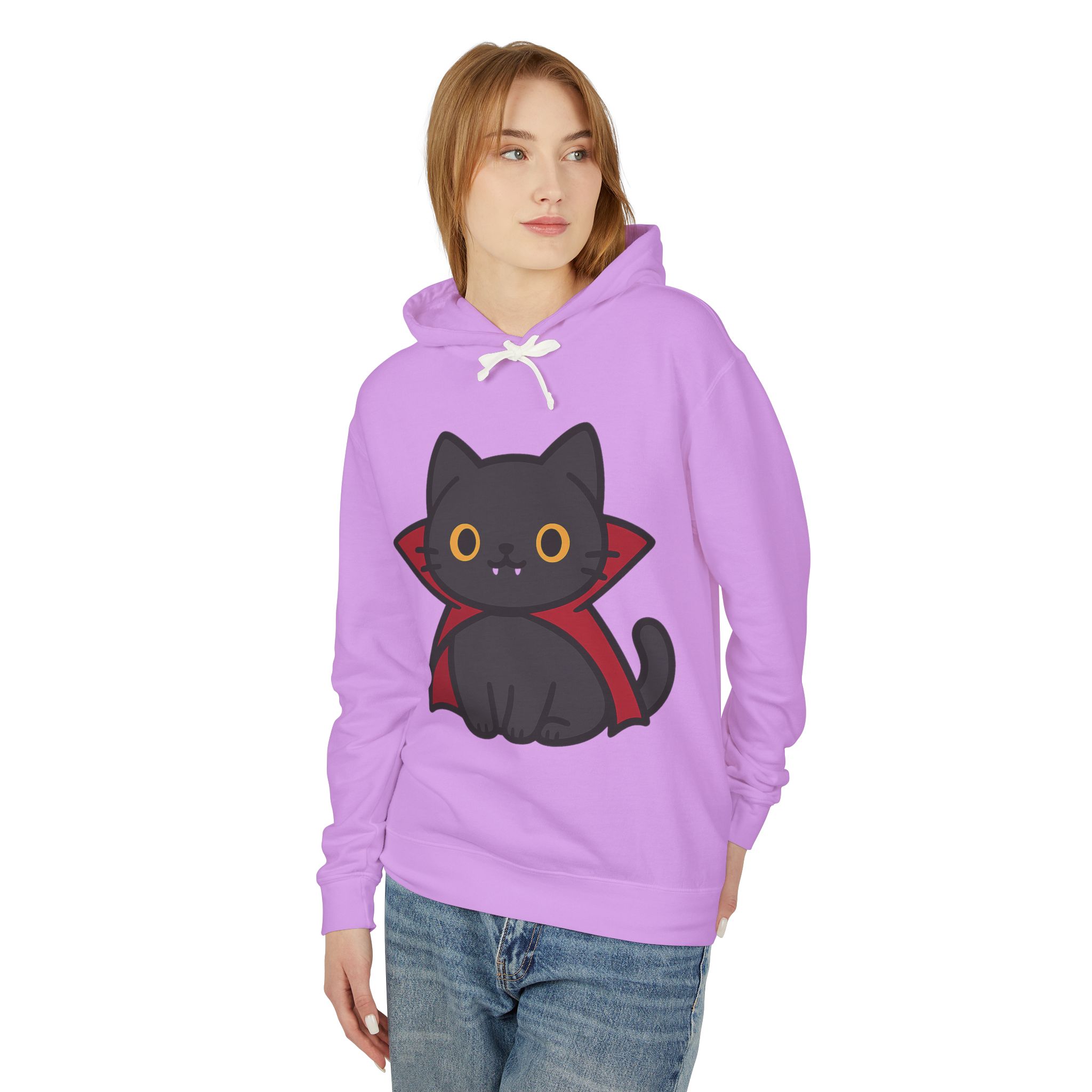 Count Purrcula Lightweight Pullover Hoodie | Count Purrcula Hoodie - Image 21