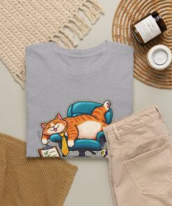 Orange Tabby Cat T-Shirt | Highly Qualified to Nap - Image 17